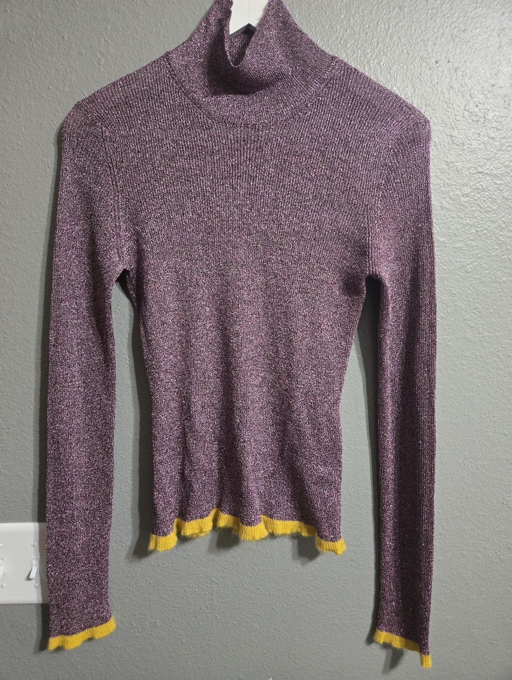 Missoni Pink Metallic Ribbed Turtleneck